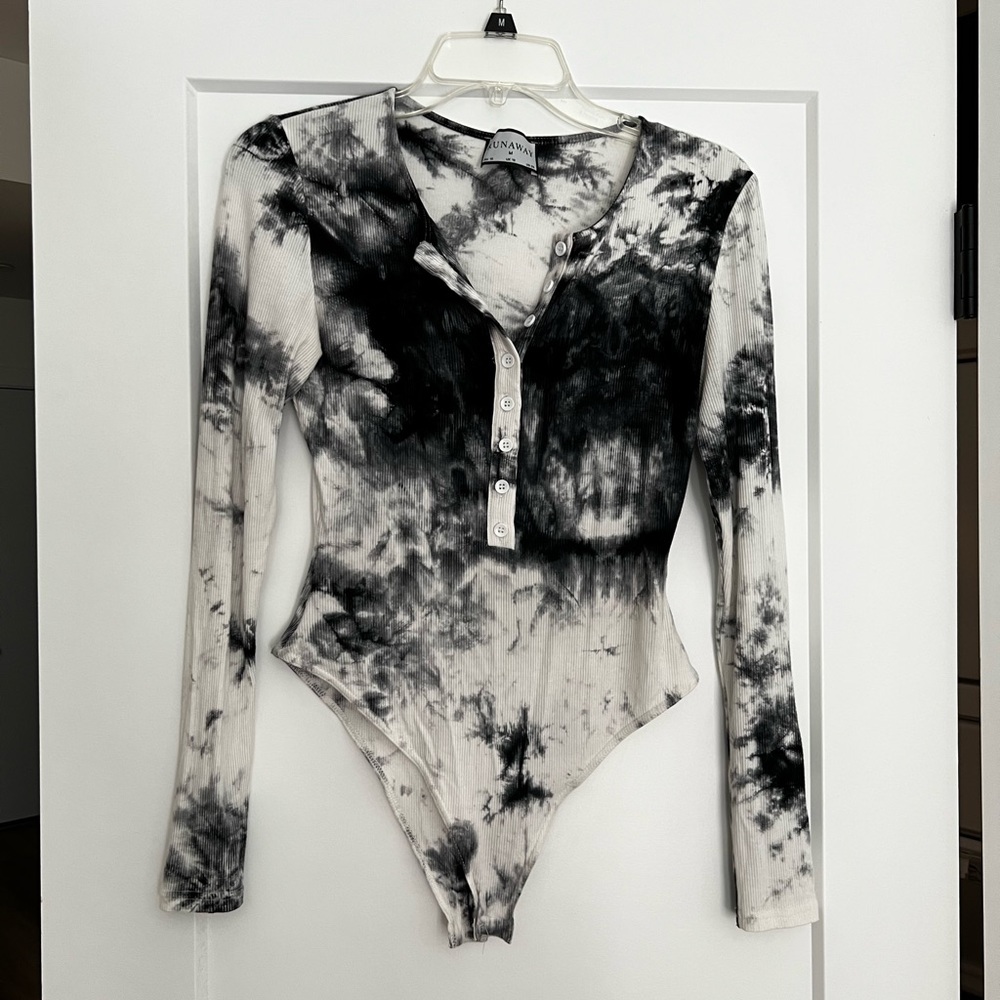 Tie Dye Henley Bodysuit